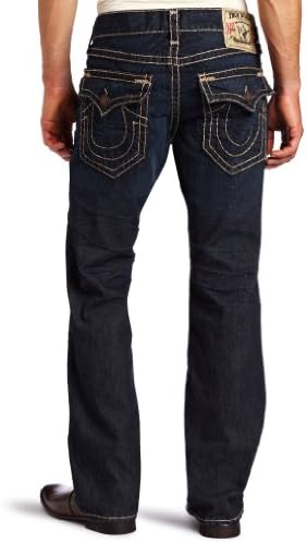 True Religion Men's Ricky Super T Straight Leg Jean, Dark Blue, 31